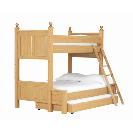 Twin Over Full Bunk Bed with Trundle Bed